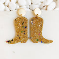 Glittered Up Cowgirl Earrings-3